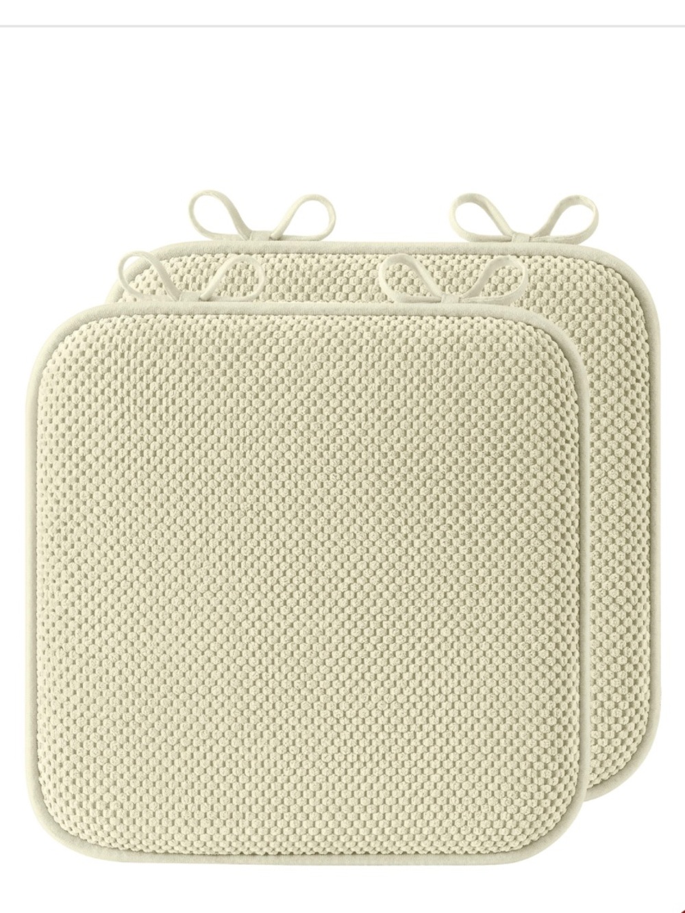 Puredown Memory Foam Chair Cushions Non-Slip Backing with Ties - LIGHT KHAKI